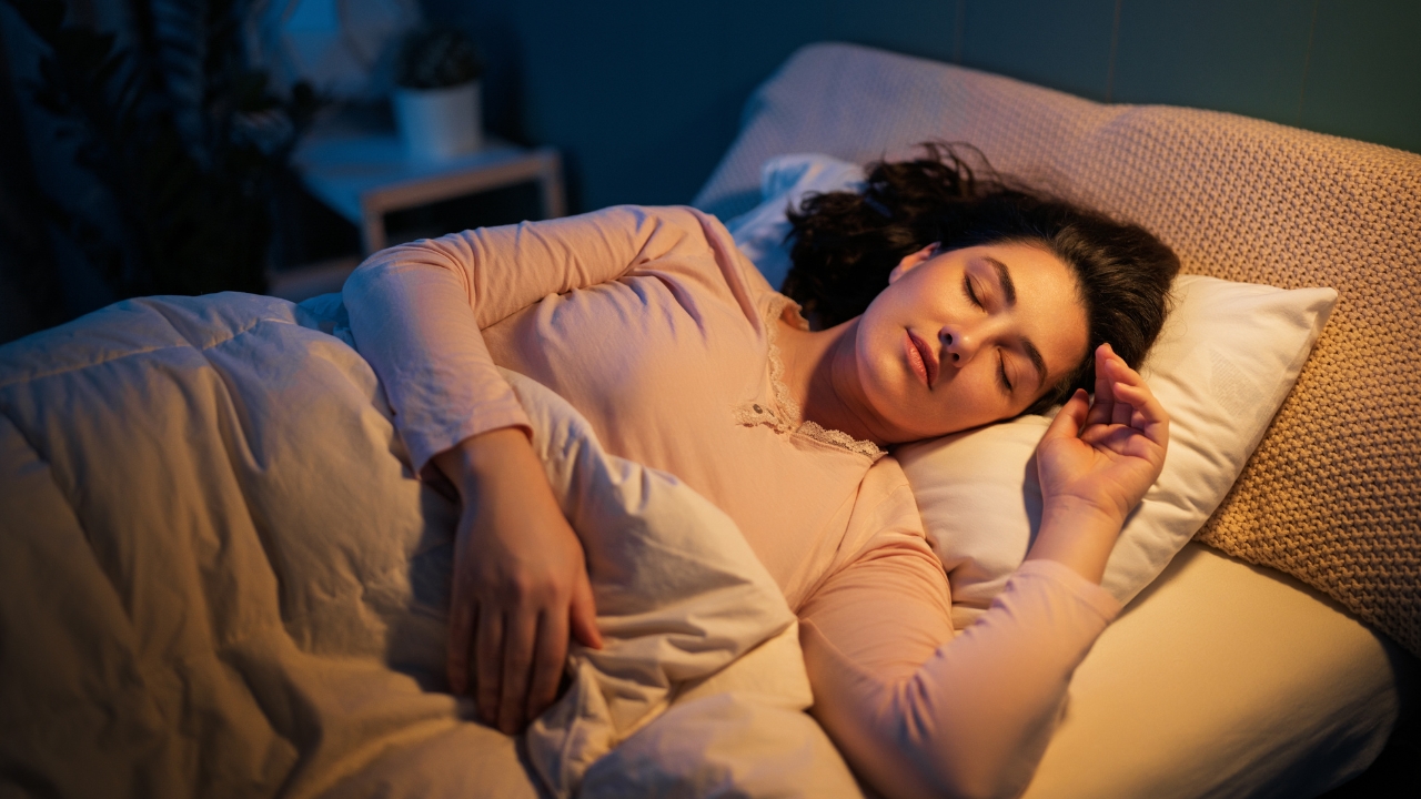 Žena spava u krevetu u prijatnom okruženju koje podržava kvalitetan san